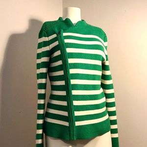GAP green striped cotton sweater
